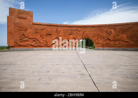 Armenia, Sardarapat, Memorial armeno vittoria sui turchi nel maggio del 1918 Foto Stock