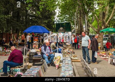 Georgia, Tbilisi, mercato del Ponte a secco, mercato dei souvenir, non sono disponibili uscite Foto Stock