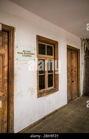 La Georgia, Gori, ex casa d'infanzia del dittatore sovietico Joseph Stalin, esterna Foto Stock