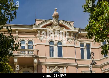 La Georgia, Batumi, Città Vecchia, edificio di dettaglio Foto Stock