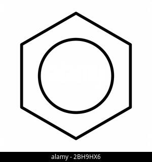 Illustrazione dell'icona benzene Illustrazione Vettoriale