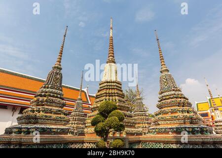 Thailandia, Bangkok, Ko Ratanakosin Area, Wat Pho, esterni Foto Stock