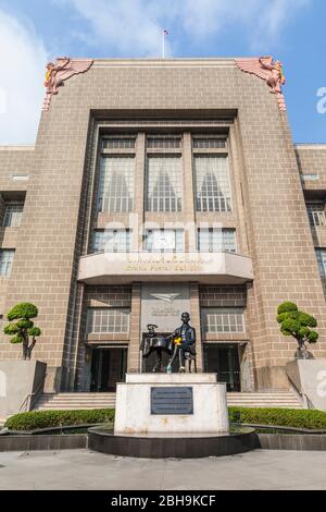 Thailandia, Bangkok, Riverside Area, Grand Postal Building, dettaglio Foto Stock