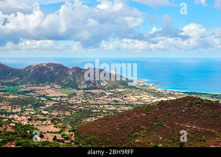 Paesaggio Sant'Antonino, Corsica Francia Foto Stock