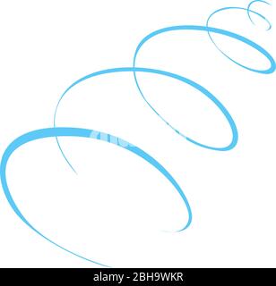 Elemento di disegno Simple Vector Twirl isolato su sfondo bianco Illustrazione Vettoriale