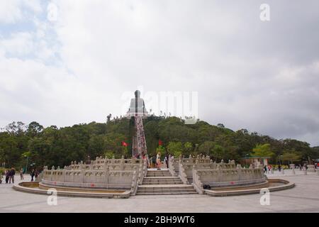 Tian Tan Grande Buddha, Lantau Island, Hongkong Foto Stock