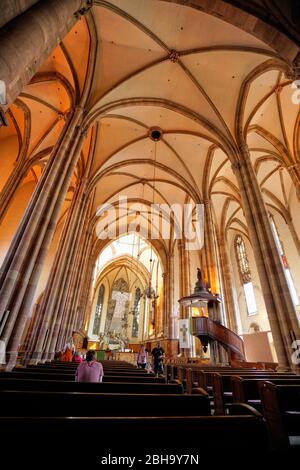 Francia, Alsazia, Strasburgo, Eglise Saint-Thomas, Chiesa di San Tommaso (Thomaskirche), all'interno Foto Stock