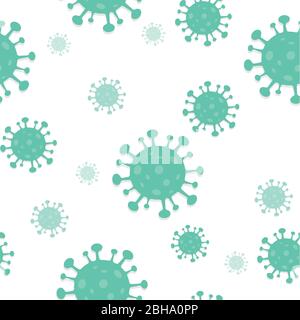 corona virus 2019-nCoV modello senza giunture. Illustrazioni Concept coronavirus COVID-19. Illustrazione vettoriale Illustrazione Vettoriale