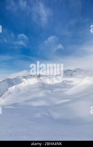 Vista dal bivio più vicino al Monte Alto verso la valle di Anterselva, Santa Maddalena Gsies / S. Maddalena Casies, Bolzano, Alto Adige, Italia Foto Stock