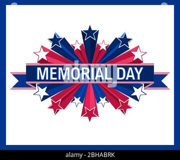 Illustrazione vettoriale per la celebrazione del Memorial Day (giorno commemorativo) degli Stati Uniti Illustrazione Vettoriale
