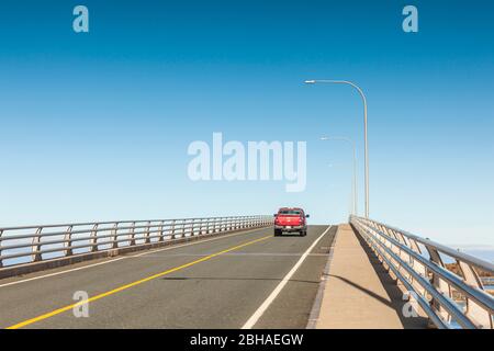 Canada, New Brunswick, Acadian Penisola, Miscou Isola, Miscou Harbour Bridge Foto Stock