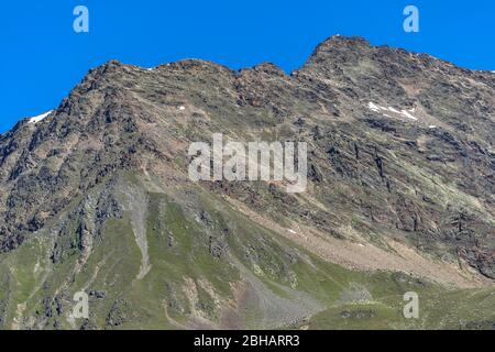 Europa, Austria, Tirolo, Alpi di Ötztal, Sölden, vista sulla Söldenkogel nelle Alpi di Ötztal Foto Stock