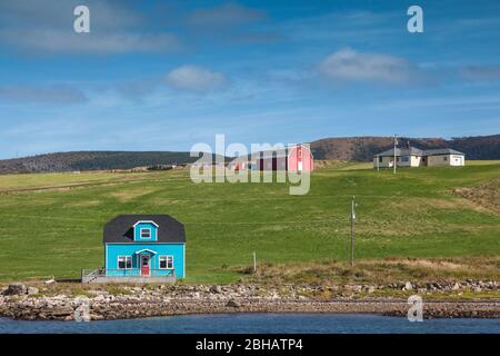 Canada, Nova Scotia, Grand Etang, case lungo il porto Foto Stock