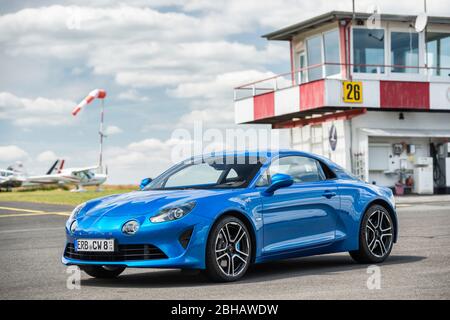 Michelstadt, Hesse, Germania, Renault Alpine A 110, costruita nel 2018, 252 cv, capacità 1.8 litri Foto Stock