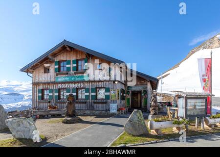 Ristorante Gasthof Fuscherlacke, strada Alpina Grossglockner, Parco Nazionale degli alti Tauri, Stato di Salisburgo, Austria Foto Stock