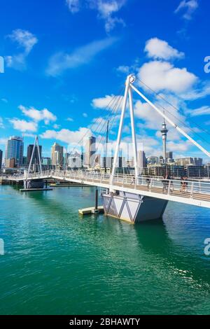 Wynyard quarto ponte, Auckland, Isola del nord, Nuova Zelanda, Foto Stock