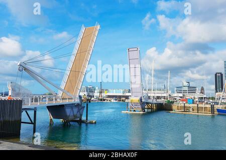 Wynyard quarto ponte, Auckland, Isola del nord, Nuova Zelanda, Foto Stock