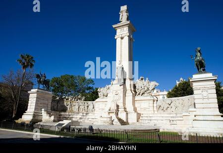 Spagna, Andalusia, Cadice, Monumento alla fondazione della Costituzione spagnola del 1812 Foto Stock