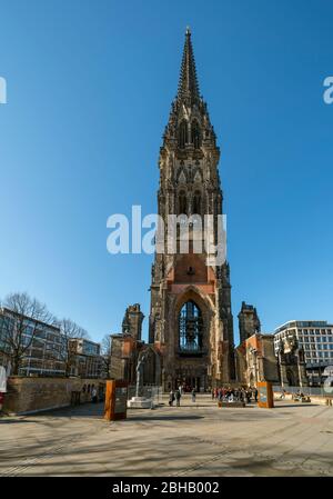 Germania, Amburgo, rovina della chiesa di San Nicola Foto Stock