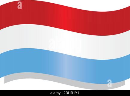 Sventola bandiera dei Paesi Bassi Illustrazione Vettoriale