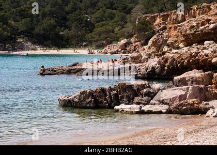 Cala Saladeta, Ibiza, Ibiza Foto Stock