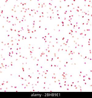 San Valentino, donne, madri giorno senza cuciture rosso e rosa cuore confetti di carta con dima ombra. EPS 10 Illustrazione Vettoriale