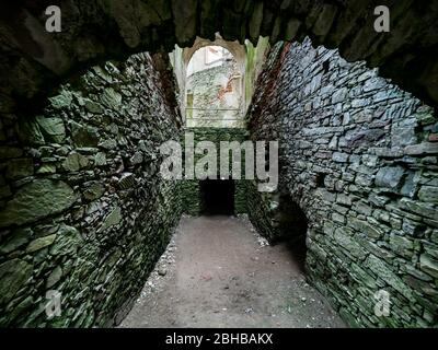 Il Castello di Krzyżtopór, situato nel villaggio di Ujazd, comune di Iwaniska, Contea di Opatów, Voivodato di Świętokrzyskie, nella Polonia meridionale. Foto Stock