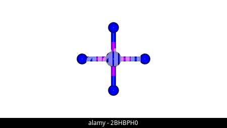 Il pentafluoruro di arsenico è un composto chimico di arsenico e fluoro. Lo stato di ossidazione dell'arsenico è 5. illustrazione 3d Foto Stock