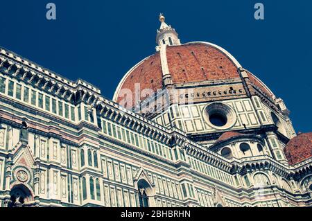 Cupola del Brunelleschi, Cattedrale di Santa Maria del Fiore, Firenze, Italia Foto Stock