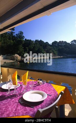 Anse Magaud a Tolone dal ristorante Chez Bernard Foto Stock