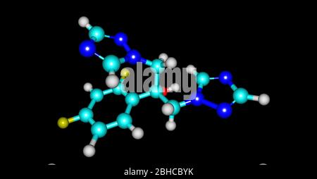 Fluconazole è un farmaco antifungino usato per un certo numero di infezioni fungine. illustrazione 3d Foto Stock