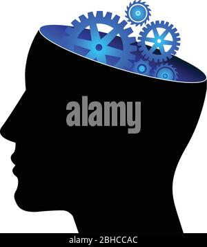 logo di mind gear Illustrazione Vettoriale