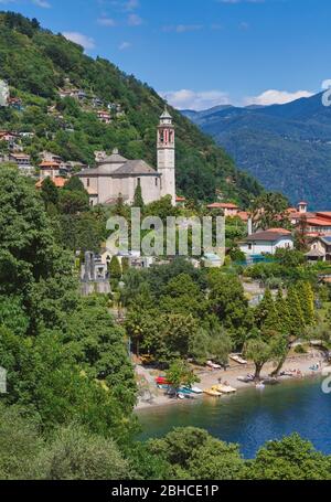 Cannero Riviera, provincia di Verbano-Cusio-Ossola, Piemonte, Italia, sul Lago maggiore, Lago maggiore, Foto Stock