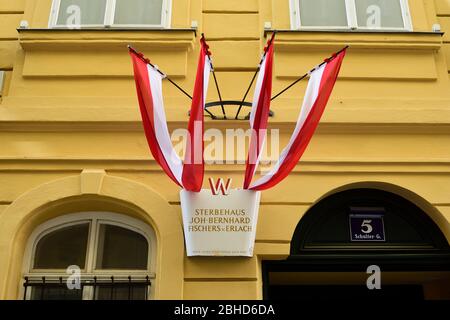 Vienna, Austria. Casa di morte di Johann Bernhard Fischer von Erlach Foto Stock