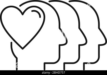 Onestà icona amicizia. Contorno onestà amicizia vettore icona per il web design isolato su sfondo bianco Illustrazione Vettoriale