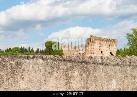 Ponte Visconti di Valeggio sul Mincio, Verona, Veneto, Italia Foto Stock