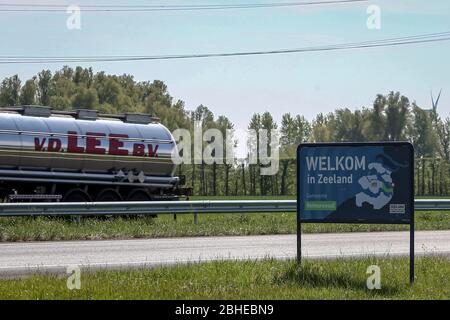 ZEELAND, 24-04-2020 , Dutchnews, Provinciebord Zeeland, Welkom in Zeeland Foto Stock