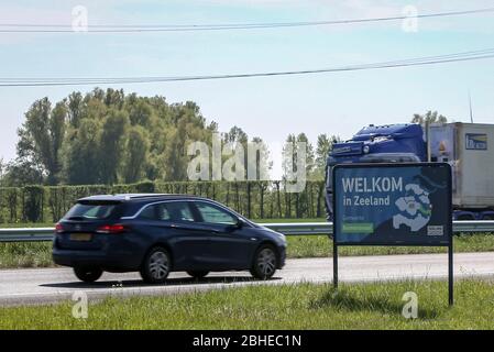 ZEELAND, 24-04-2020 , Dutchnews, Provinciebord Zeeland, Welkom in Zeeland Foto Stock