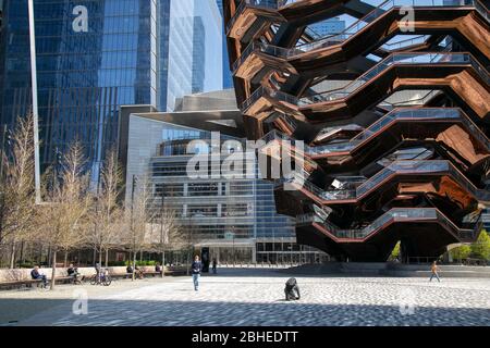 La nave a Hudson Yards, chiuso durante il coronavirus, New York City. Foto Stock