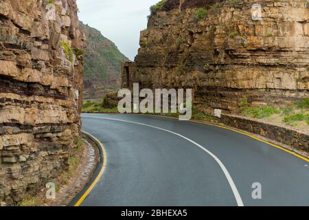 Chapman's Peak Drive vicino a Città del Capo, Sud Africa. Foto Stock