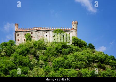 Castello di Montaldo Dora, a Canavese (Piemonte, Italia) Foto Stock