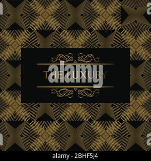 Geometrico sfondo di lusso con colore oro Illustrazione Vettoriale