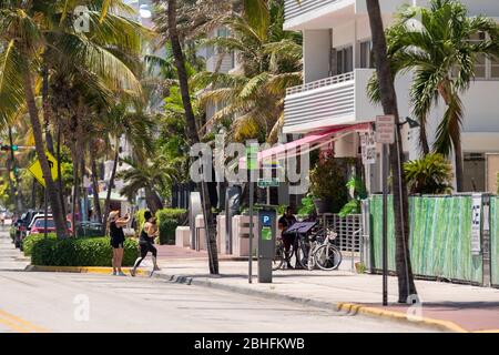 Gli hotel di miami Beach sono chiusi per la lenta diffusione del Coronavirus Covid 19 Foto Stock