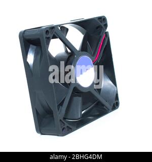 Ventola senza spazzole 12v 5v 24v DC nera Foto Stock