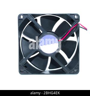 Ventola senza spazzole 12v 5v 24v DC nera Foto Stock