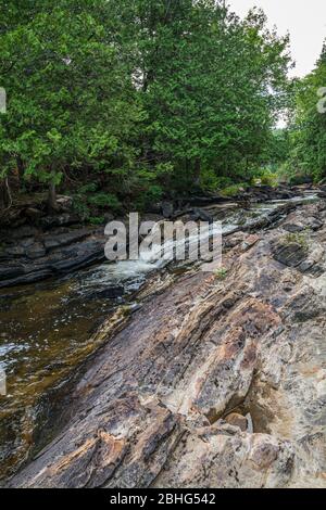 Egan Chutes Provincial Park Bancroft Algonquin Highlands Ontario Canada in estate Foto Stock