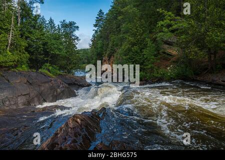 Egan Chutes Provincial Park Bancroft Algonquin Highlands Ontario Canada in estate Foto Stock