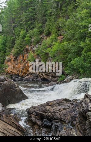 Egan Chutes Provincial Park Bancroft Algonquin Highlands Ontario Canada in estate Foto Stock