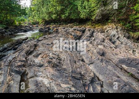 Egan Chutes Provincial Park Bancroft Algonquin Highlands Ontario Canada in estate Foto Stock