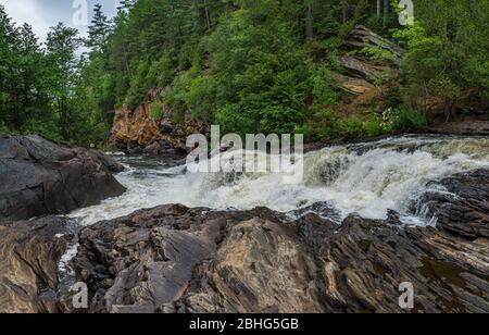 Egan Chutes Provincial Park Bancroft Algonquin Highlands Ontario Canada in estate Foto Stock